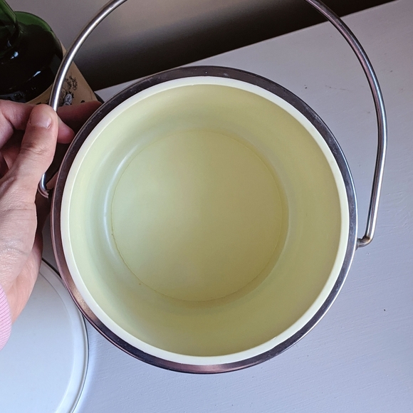 vintage ice bucket/ planter with latin map print - Picture 7 of 7